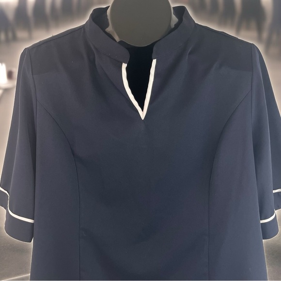 Stand Up Collar Tunic Blouse Size Large - Picture 3 of 14